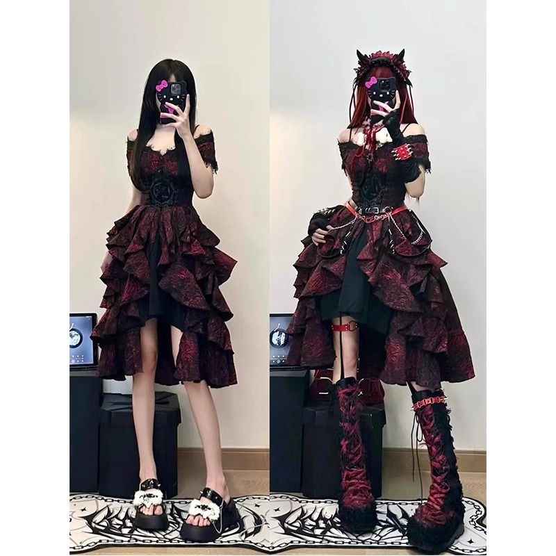 Victorian Women'S Formal Wear - Viktorianisches Gothic-Lolita-Prinzessinnenkleid für Damen, elegantes, schmales