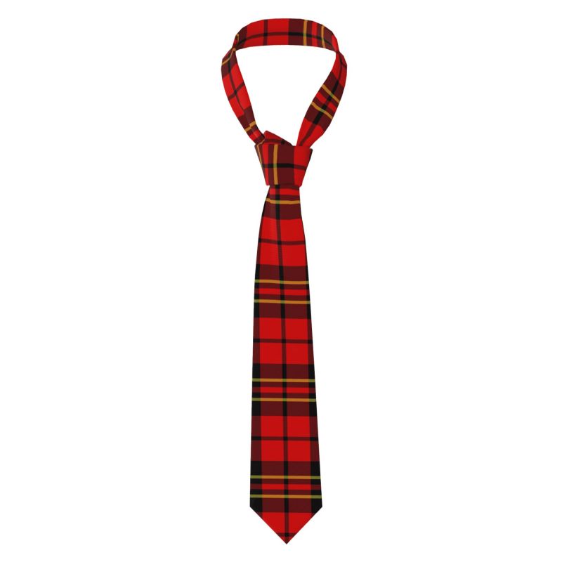Women Formal Wear With Tie - Schottische Tartan-Herrenkrawatte, Macalpine Tartan-Krawatte, klassische rot-schwarz