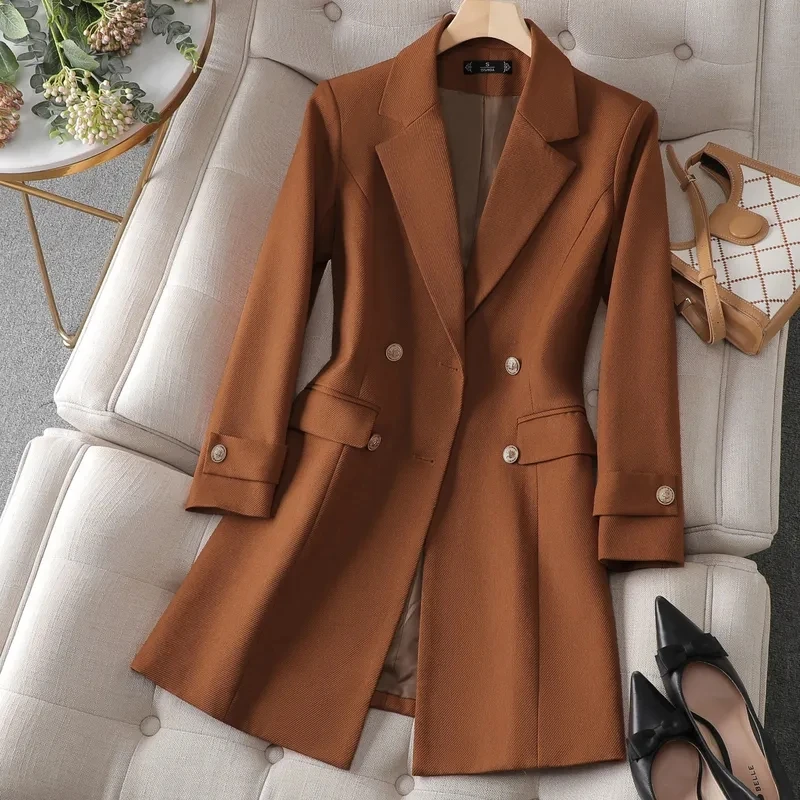 Women'S Office Formal Wear For Ladies - Herbst Winter Jacke Frauen Lange Blazer