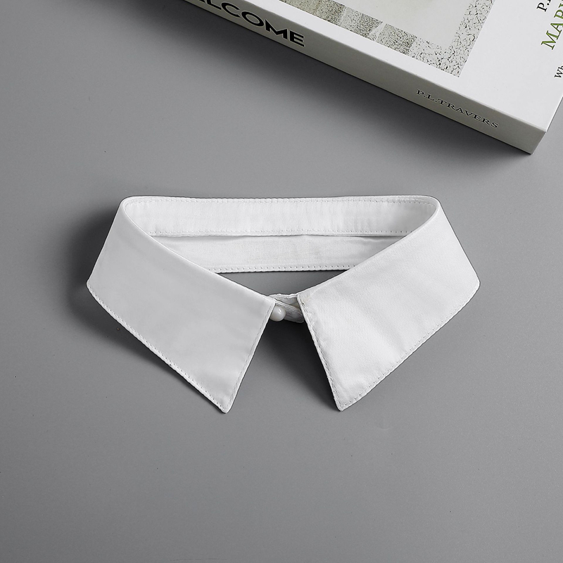 Women Formal Wear White Shirt - Stilvoller abnehmbarer Stehkragen für Damen, Business-Kleidung,