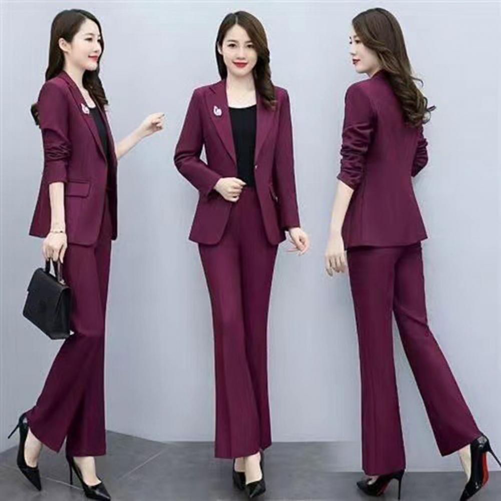 Women'S Office Formal Wear For Ladies - 2-teiliges Damen-Anzug-Set mit Formalem Mantel und