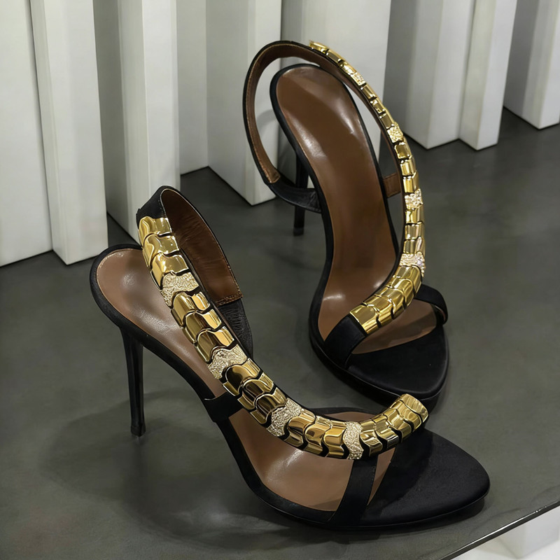 Luxuriöse Glitzer-Sandalen mit – Women'S Formal Wear To A Wedding Bewertung und Preis