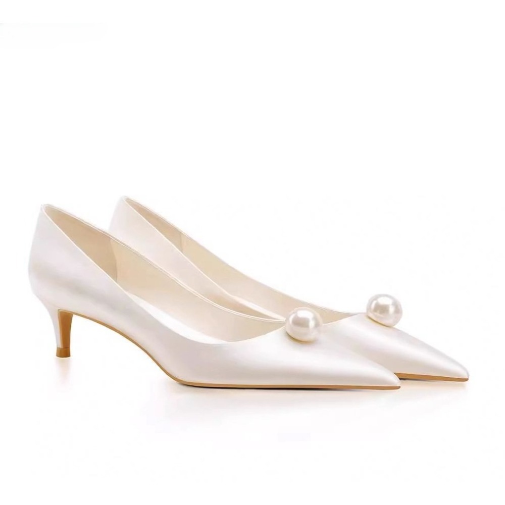 Neue Weiße Satin-Hochzeitsschu – Women'S Formal Wear To A Wedding Bewertung und Preis
