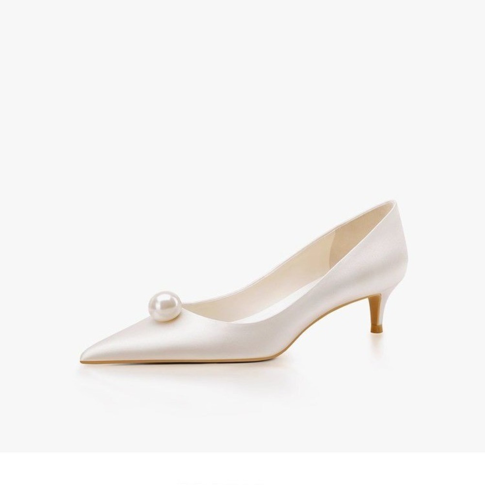 Neue Weiße Satin-Hochzeitsschu – Women'S Formal Wear To A Wedding Bewertung und Preis