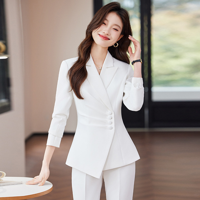 Weißer Damen-Businessanzug, pr – Women Formal Wear White Shirt Bewertung und Preis