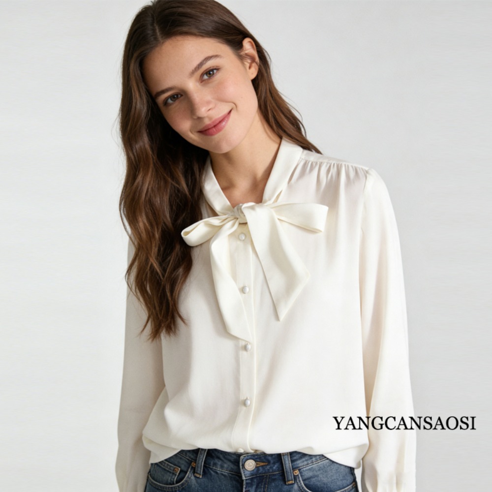 2026 Damenmode Frühling Neue K – Silk Blouse Button Bewertung und Preis