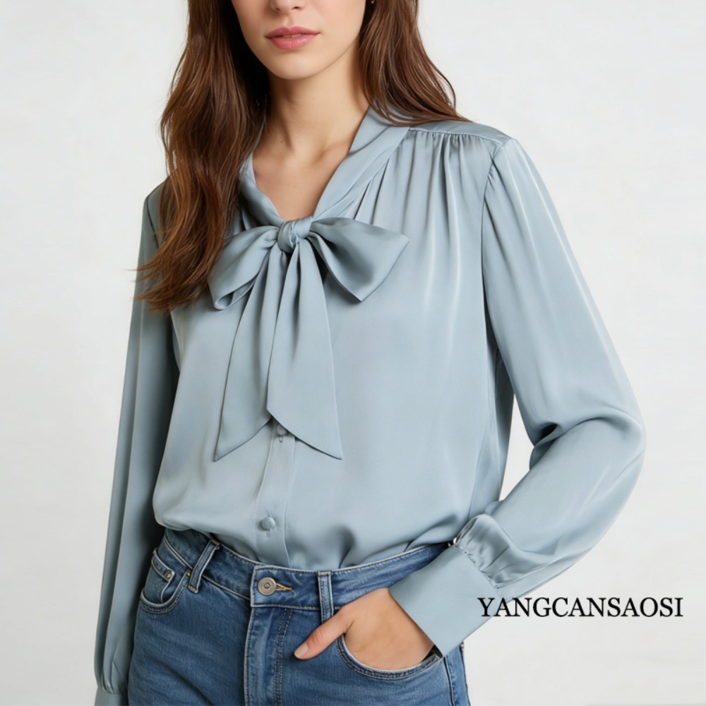 2026 Damenmode Frühling Neue K – Silk Blouse Button Bewertung und Preis