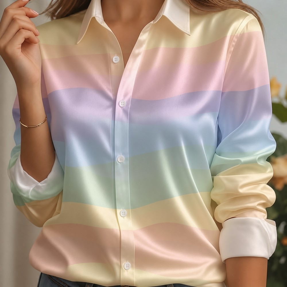 Damen Satin-Hemdbluse mit Reve – Silk Blouse Button Bewertung und Preis