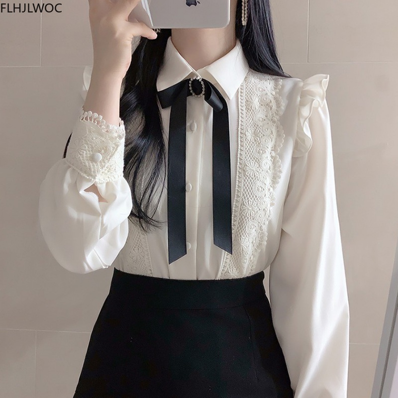 Rüschen Herbst Frühling Grundl – Women Formal Wear White Shirt Bewertung und Preis