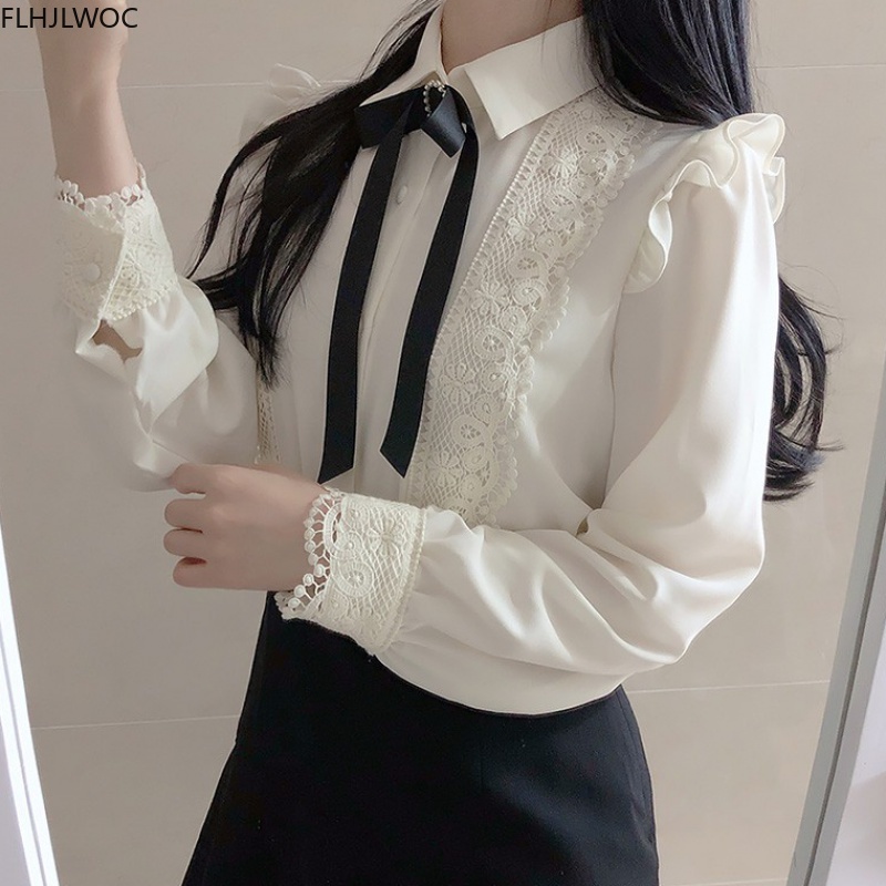 Rüschen Herbst Frühling Grundl – Women Formal Wear White Shirt Bewertung und Preis