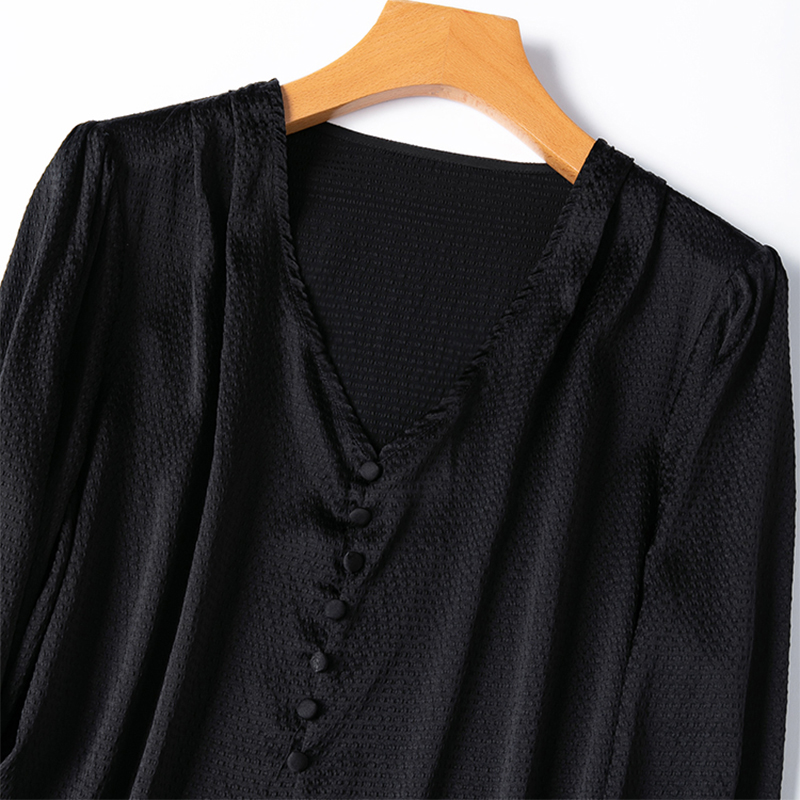 Damen-Seidenbluse, 93 % Maulbe – Silk Blouse Button Bewertung und Preis