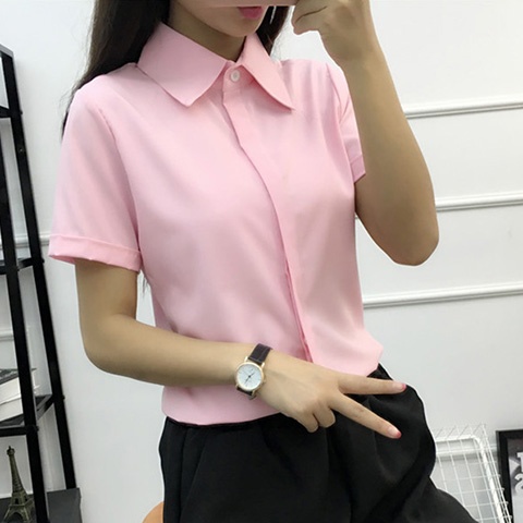 Weißes, lockeres Kurzarmhemd f – Women Formal Wear White Shirt Bewertung und Preis