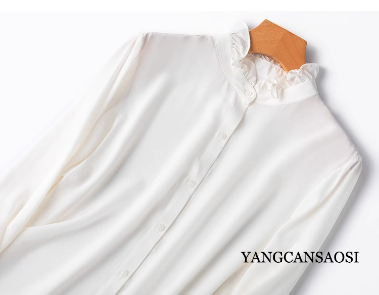 2025 Damenmode, 100 % natürlic – Silk Blouse Button Bewertung und Preis