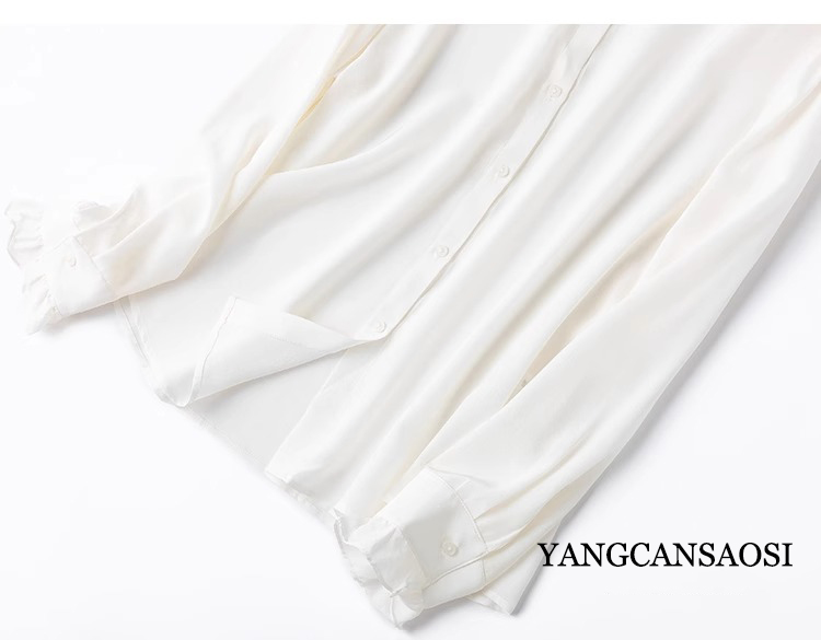 2025 Damenmode, 100 % natürlic – Silk Blouse Button Bewertung und Preis