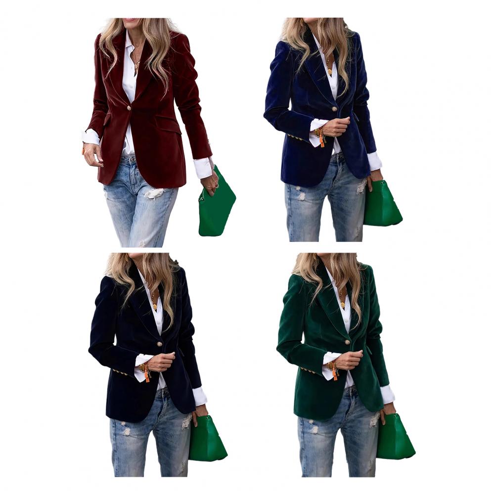 Samt-Sakko in Übergröße für Da – Women'S Office Formal Wear For Ladies Bewertung und Preis