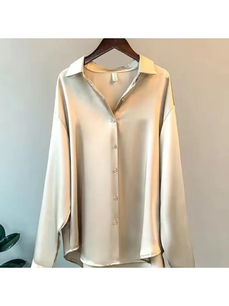 Plus Größe Casual Frauen Seide – Silk Blouse Button Bewertung und Preis