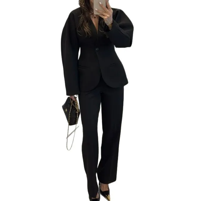 2025 Neuer Damen-Hosenanzug in – Women Formal Wear With Tie Bewertung und Preis