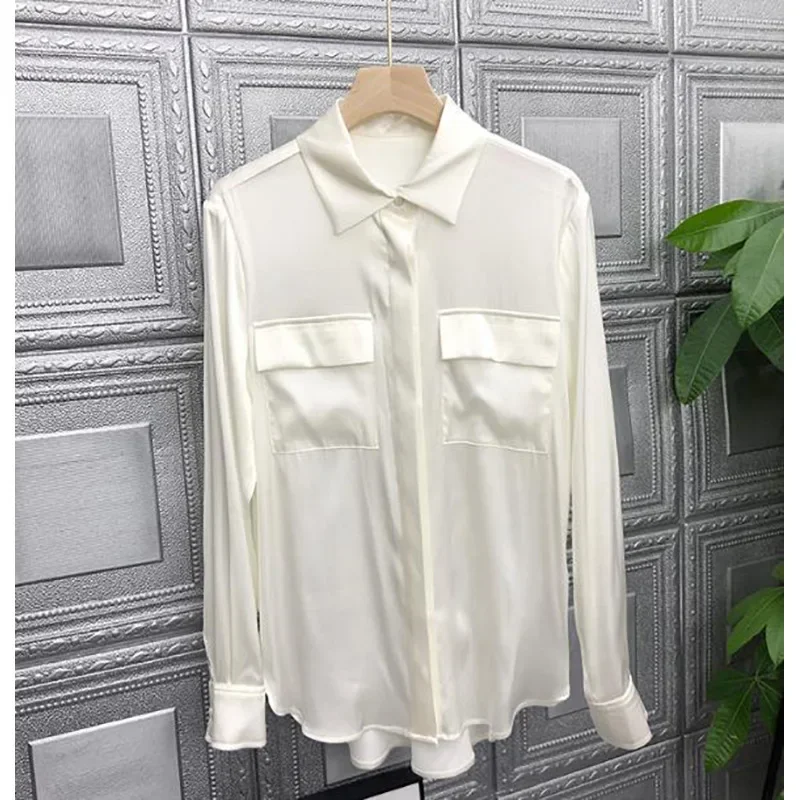 Pendler-Damenhemd, Anzugkragen – Silk Blouse Button Bewertung und Preis