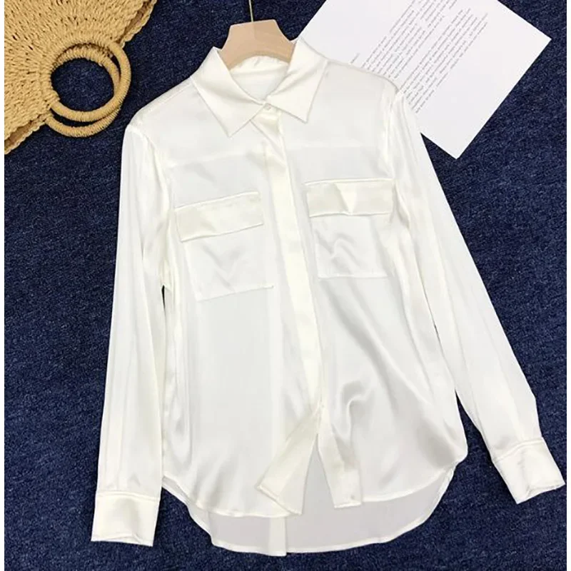 Pendler-Damenhemd, Anzugkragen – Silk Blouse Button Bewertung und Preis
