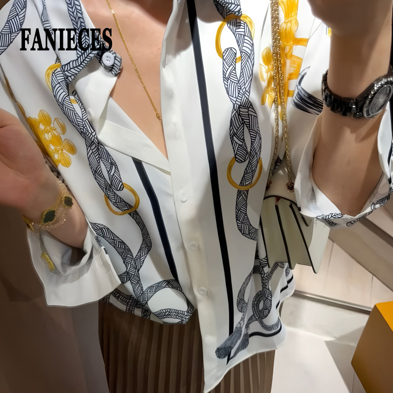 S-4XL Damen Satin-Hemd Sommer  – Silk Blouse Button Bewertung und Preis