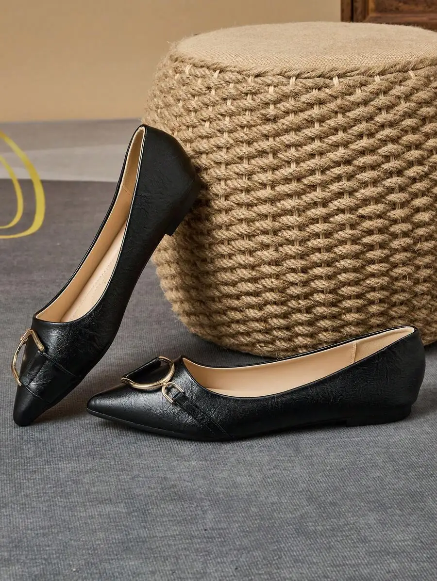 Elegante schwarze Damen-Baller – Formal Women Daily Wear Shoes Bewertung und Preis