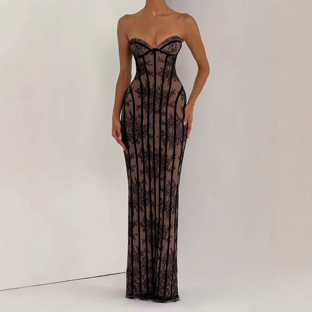 Trägerloses Bodycon Maxikleid  – Women'S Elegant Formal Wear Bewertung und Preis