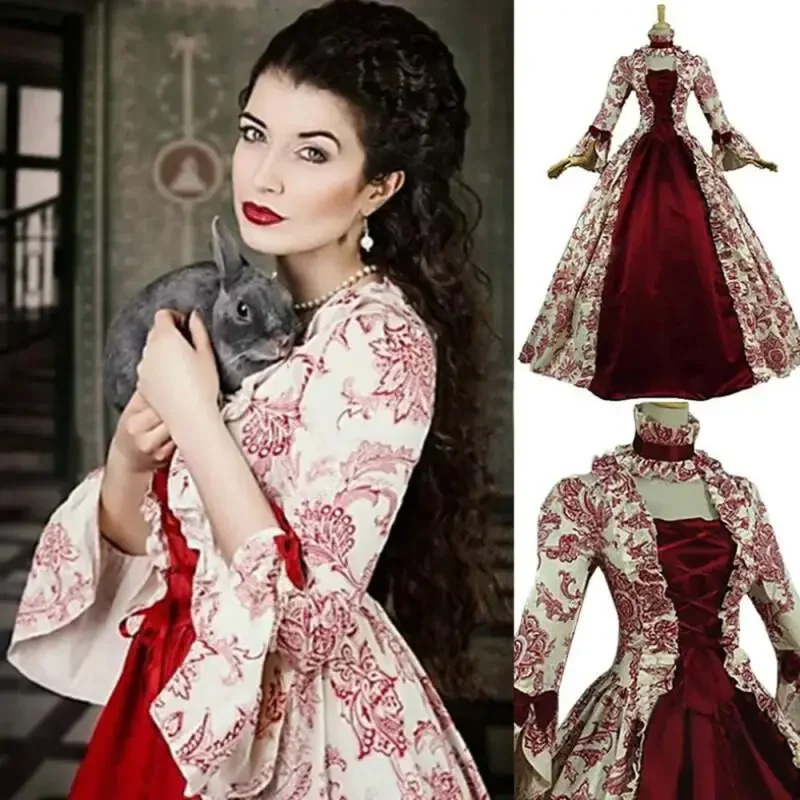Übergröße Damen Gothic Blumen- – Victorian Women'S Formal Wear Bewertung und Preis