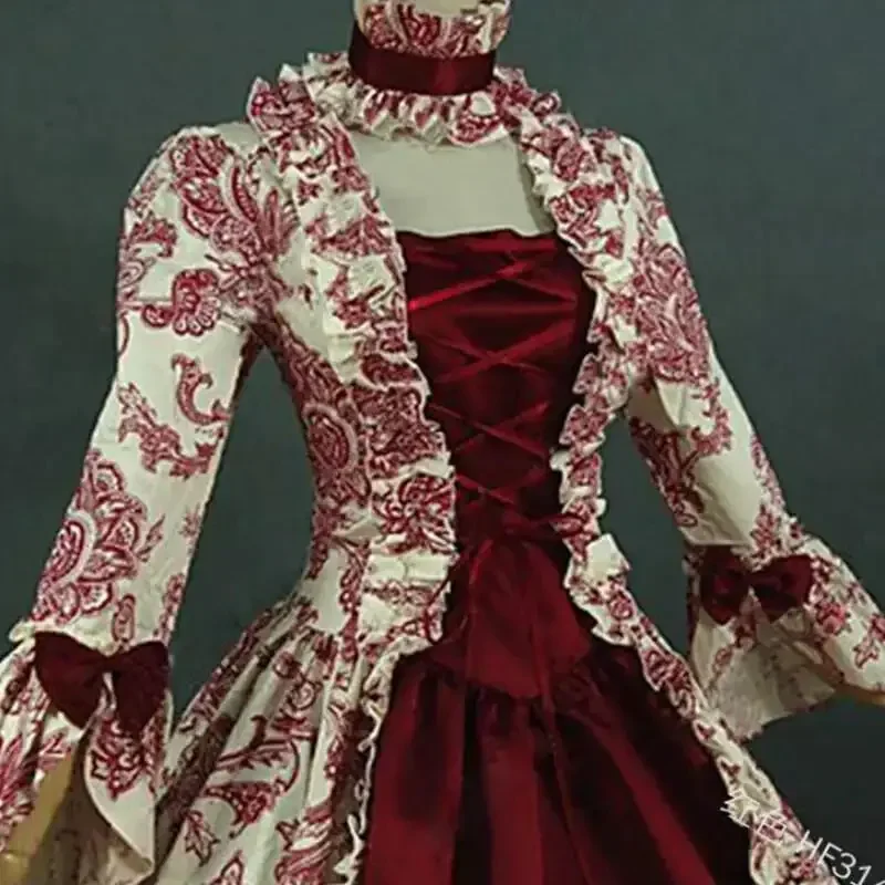 Übergröße Damen Gothic Blumen- – Victorian Women'S Formal Wear Bewertung und Preis