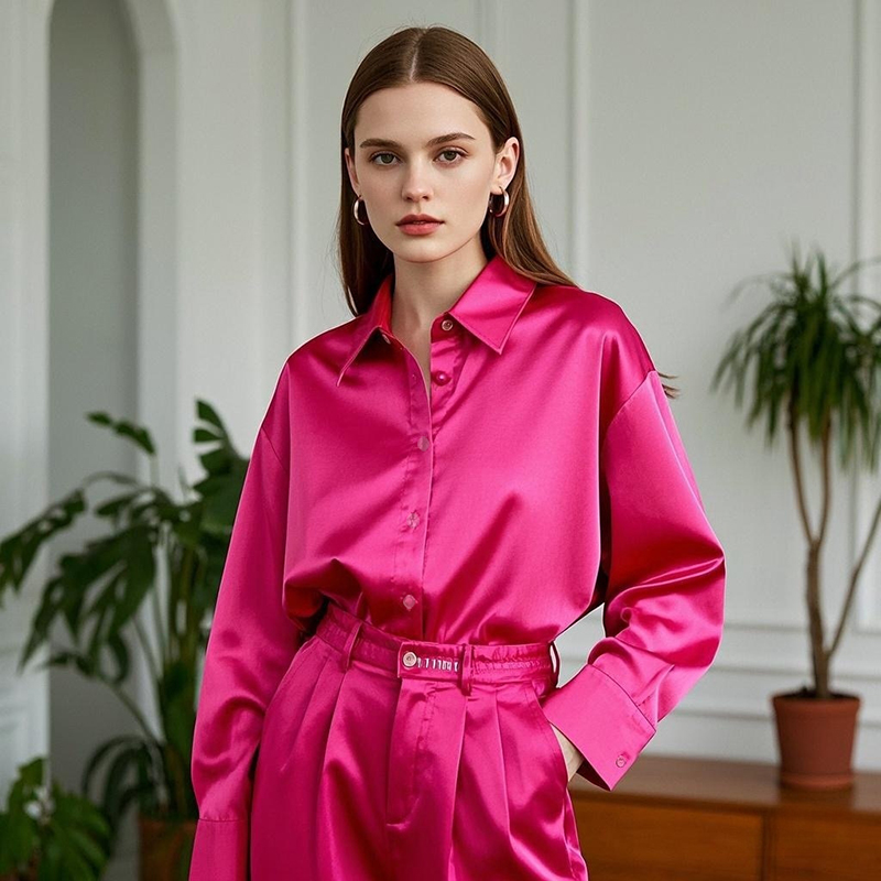 Koreanische Büro Dame Trend Ca – Silk Blouse Button Bewertung und Preis