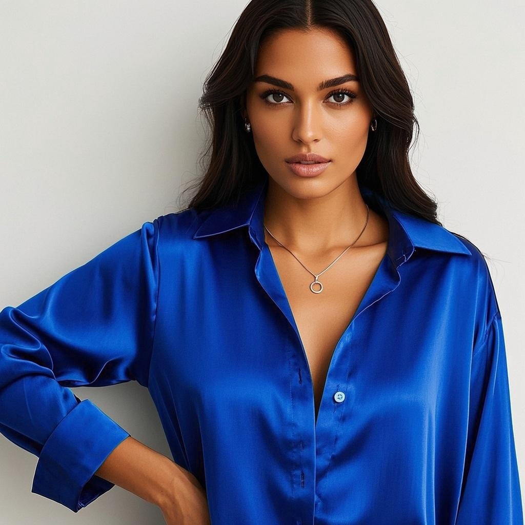 Koreanische Büro Dame Trend Ca – Silk Blouse Button Bewertung und Preis