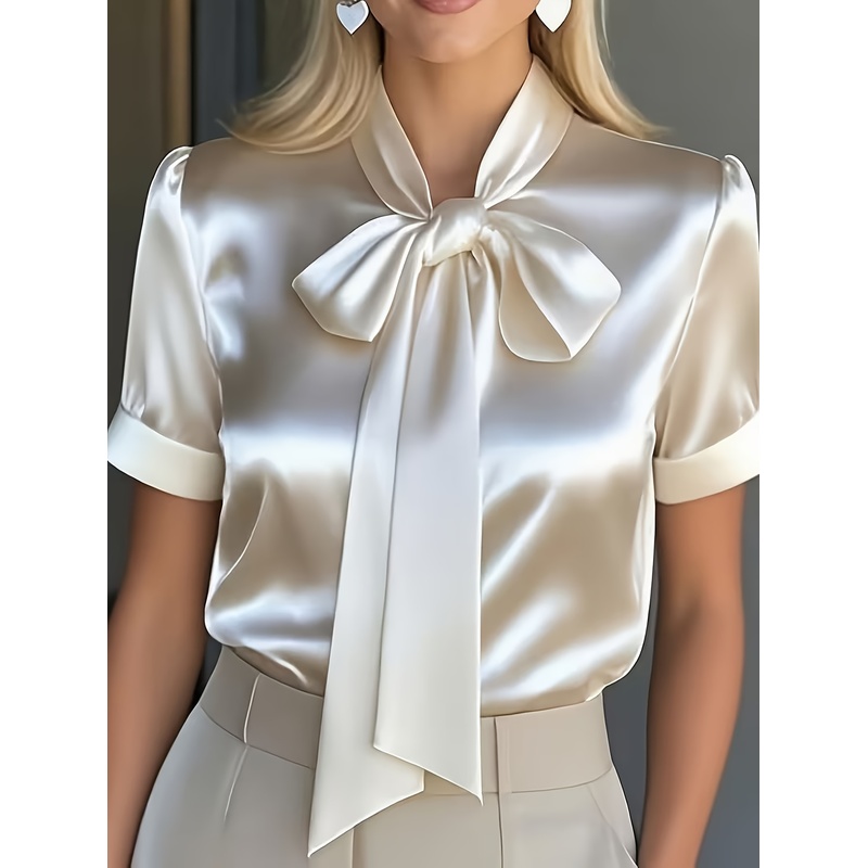 Elegantes Damen-Kurzarmhemd mi – Women Formal Wear With Tie Bewertung und Preis